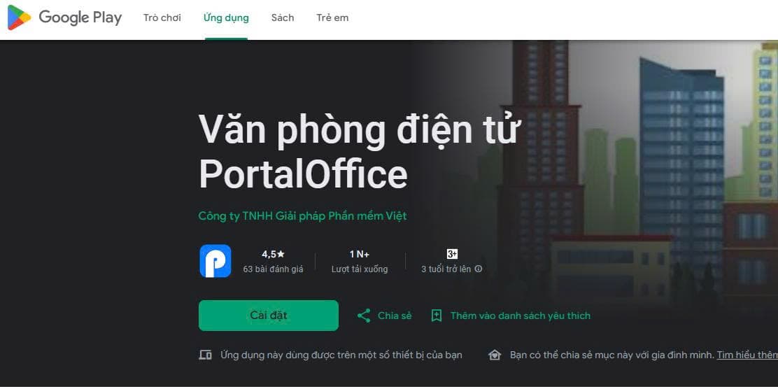 Cài đặt ứng dụng